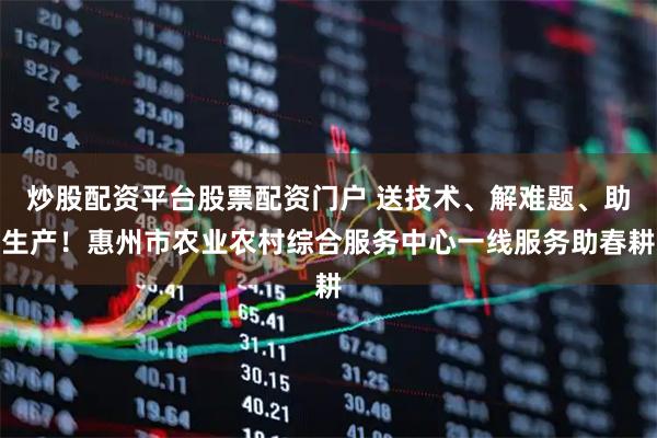 炒股配资平台股票配资门户 送技术、解难题、助生产！惠州市农业农村综合服务中心一线服务助春耕